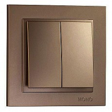 Выключатель двухклавишный mono electric despina 102-232325-102